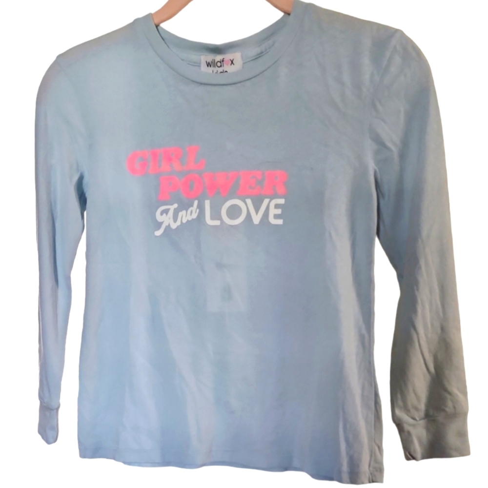 Wildfox Kids Long Sleeve Crew Girl Power and Love